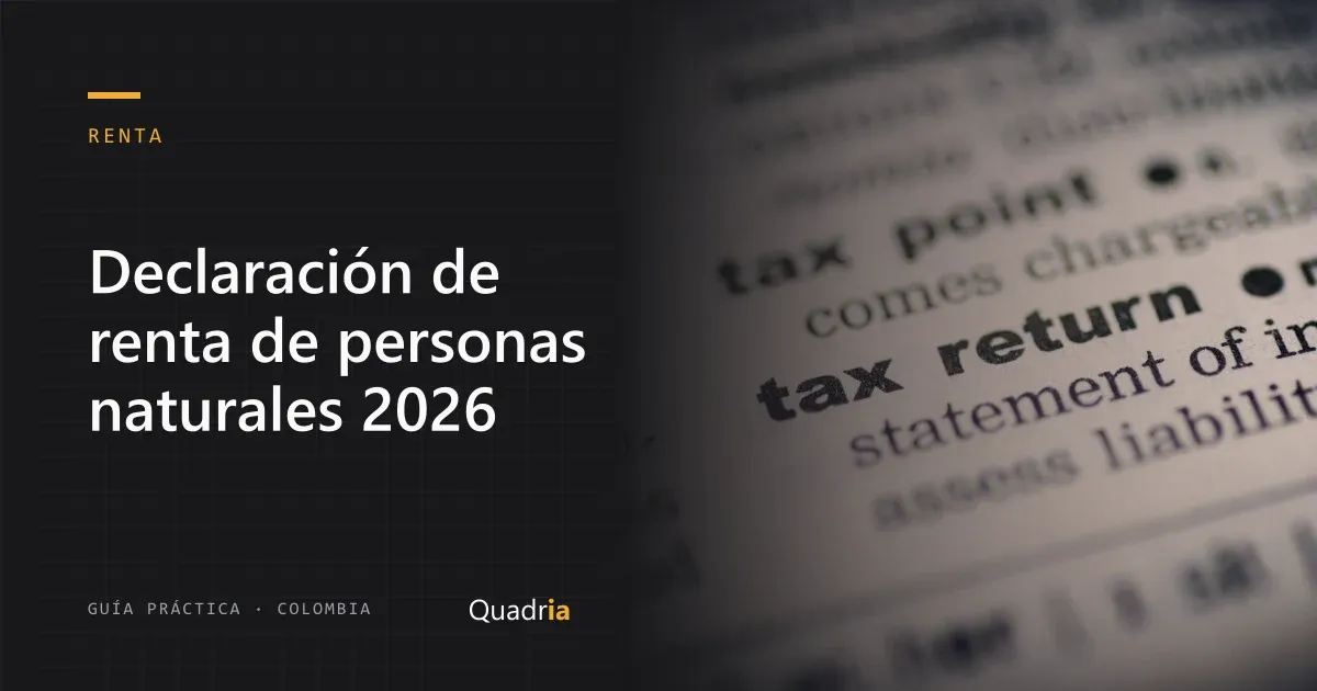 Portada: Declaración de renta personas naturales 2026