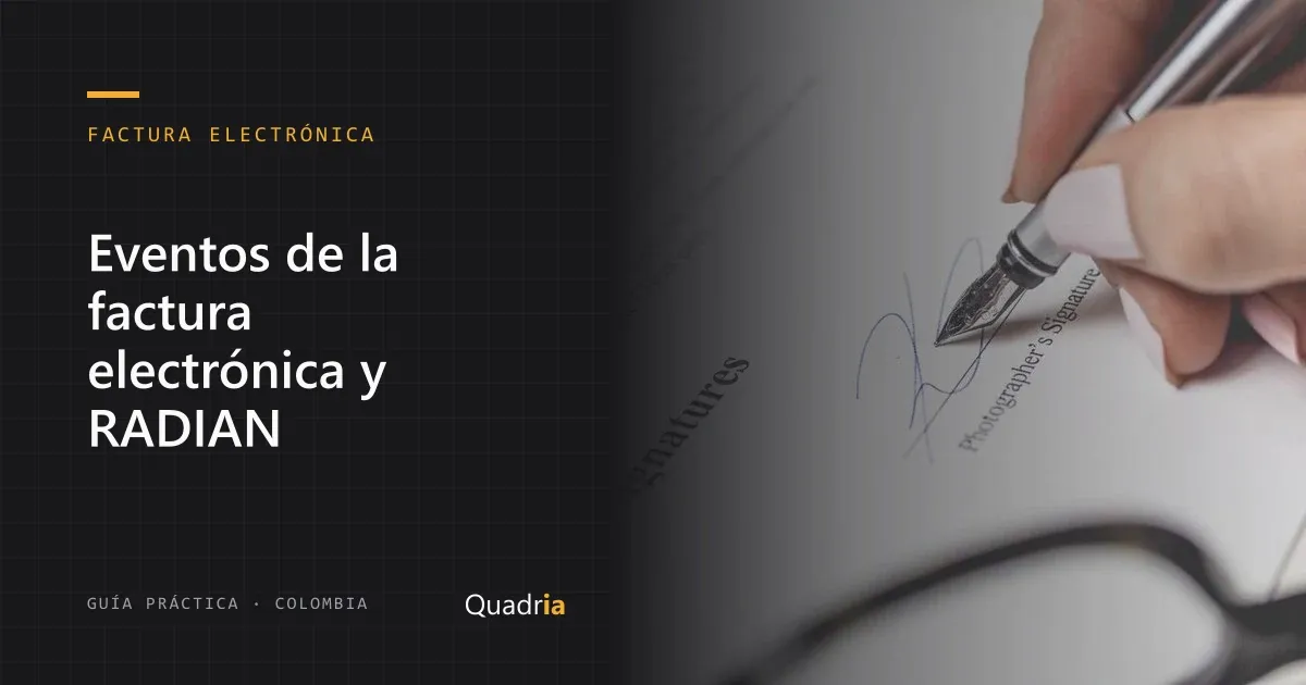 Portada: Eventos de la factura electrónica y RADIAN
