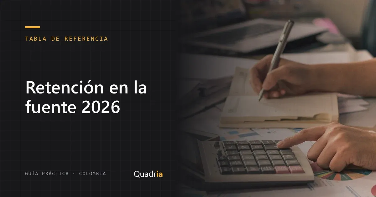 Portada: Retención en la fuente 2026: guía rápida